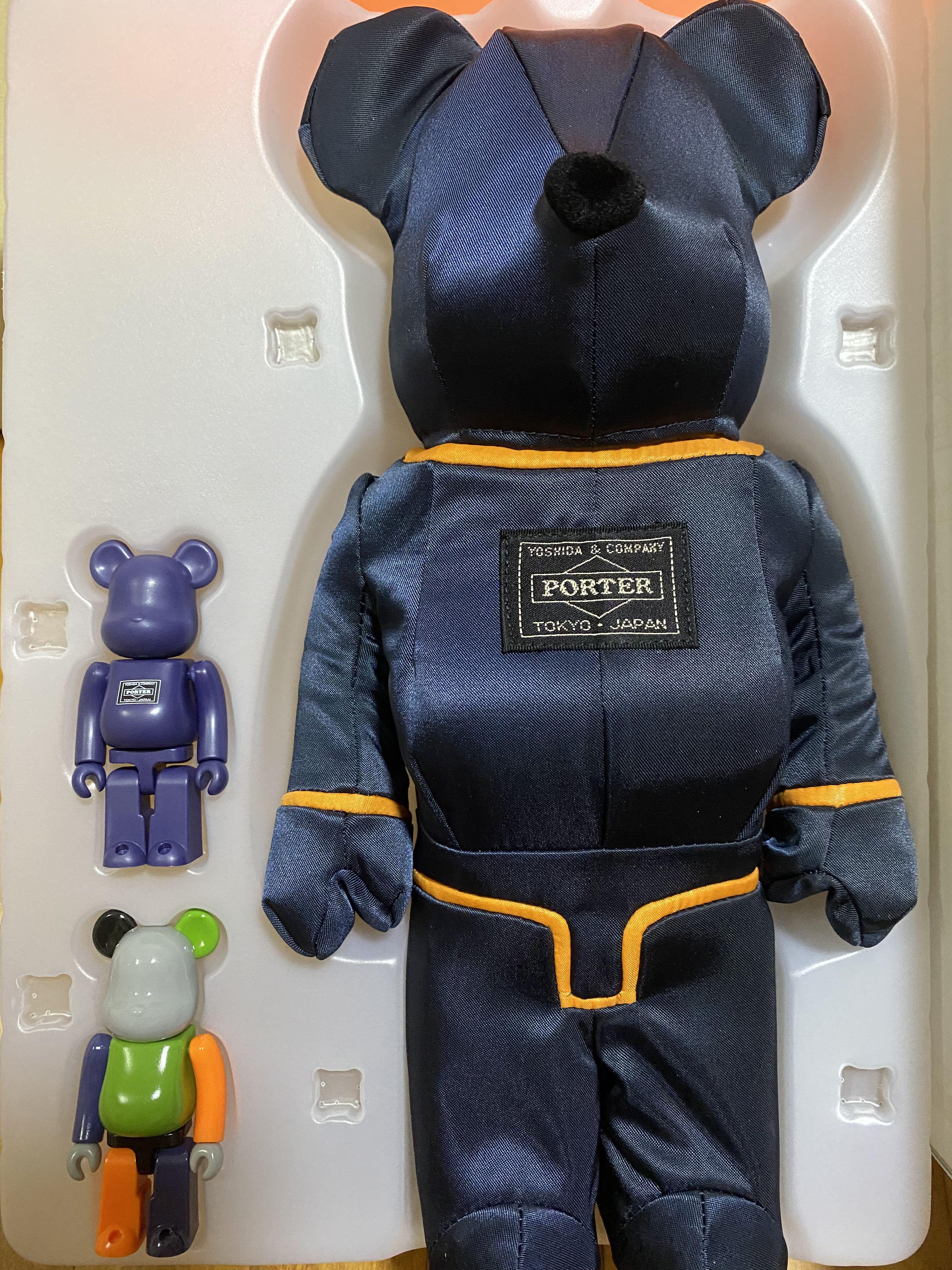 MEDICOM Bearbrick X Porter Yoshida Japan Tanker Iron Blue 1000