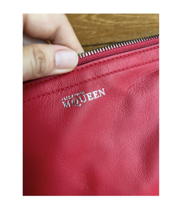 Alexander mcqueen red clearance clutch