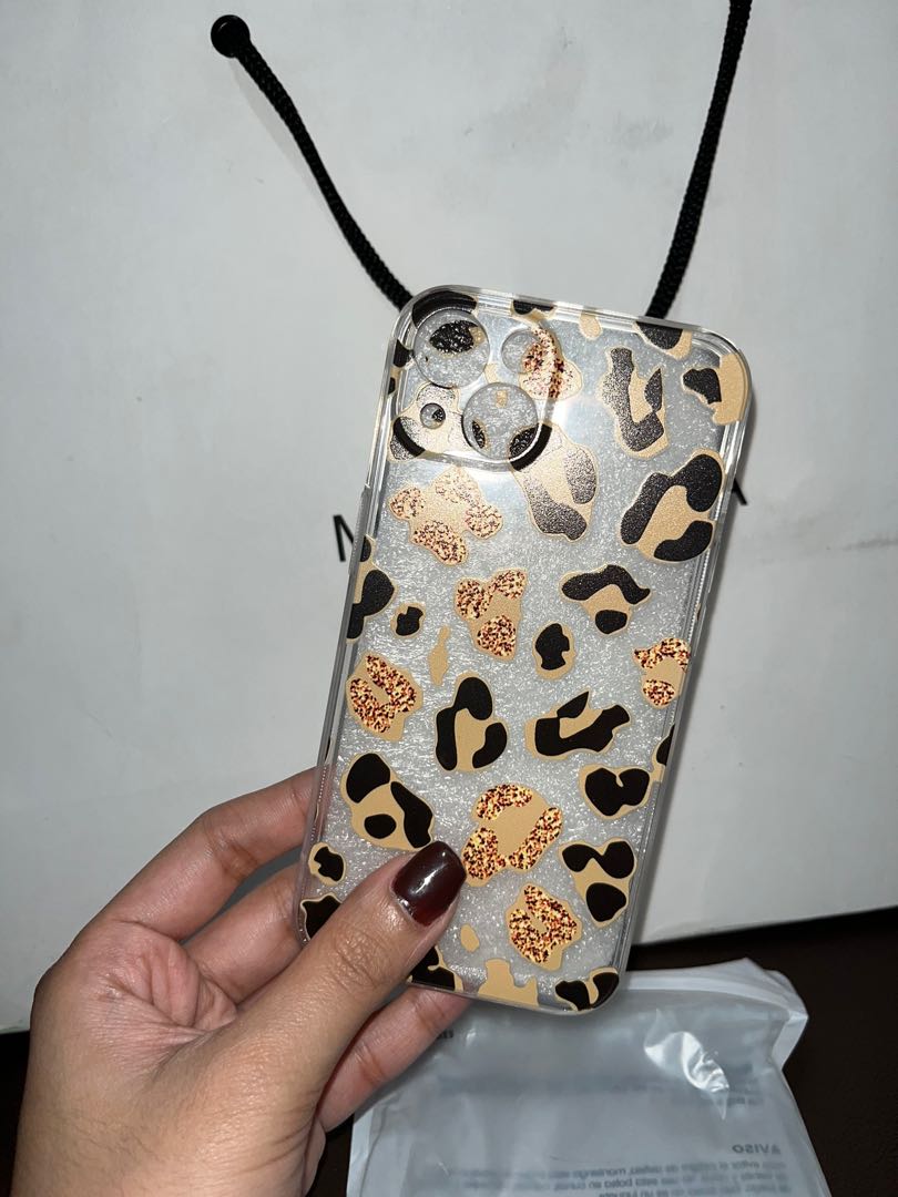 Brand New SHEIN iPhone 13 Leopard clear case, Mobile Phones & Gadgets