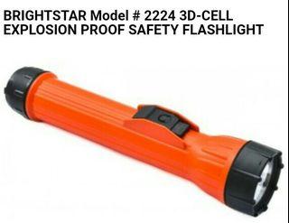 BRIGHTSTAR Model # 2224 3D-CELL EXPLOSION PROOF SAFETY FLASHLIGHT