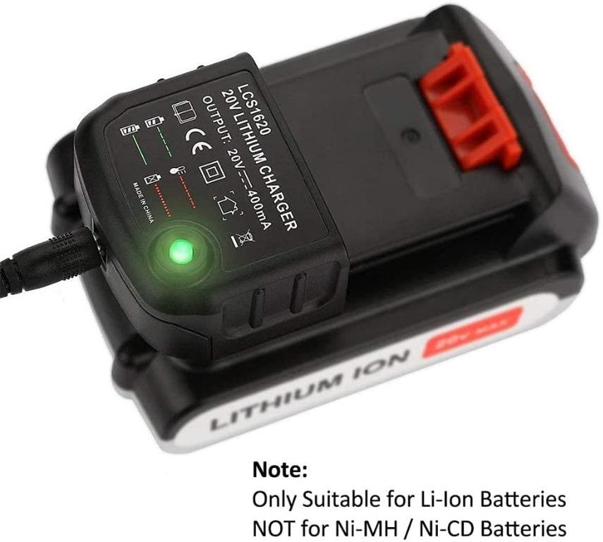 For BLACK DECKER Li-ion Charger 18V 20V LCS1620 20V Lithium NIMh