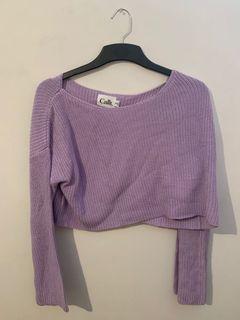 Calli medium lilac cropped sweater Rpp $90
