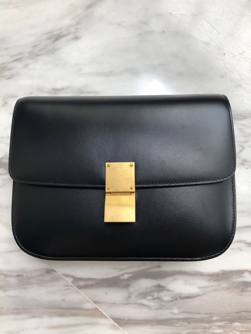 Celine medium classic bag in box calfskin online