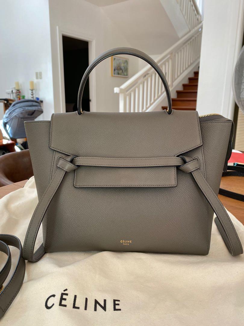 Celine grey 2025 micro belt bag