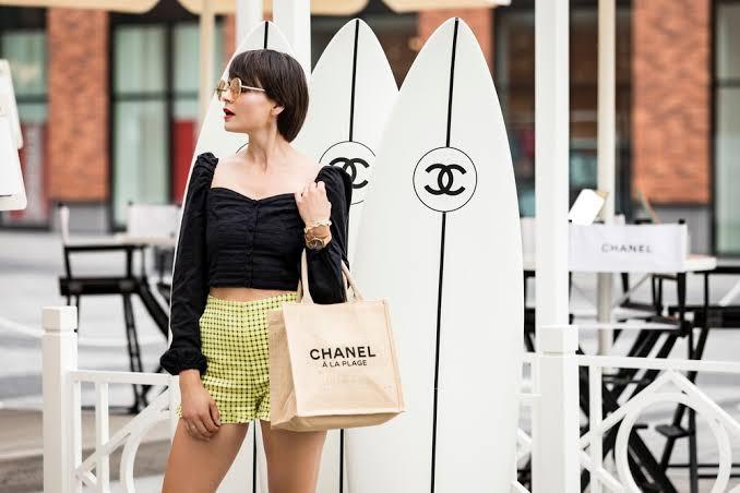 Chanel A La Plage Canvas Tote Bag