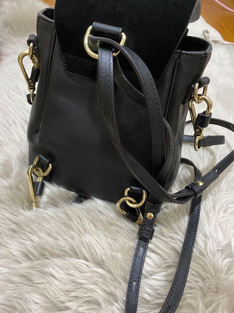 Chloe black mini top faye backpack