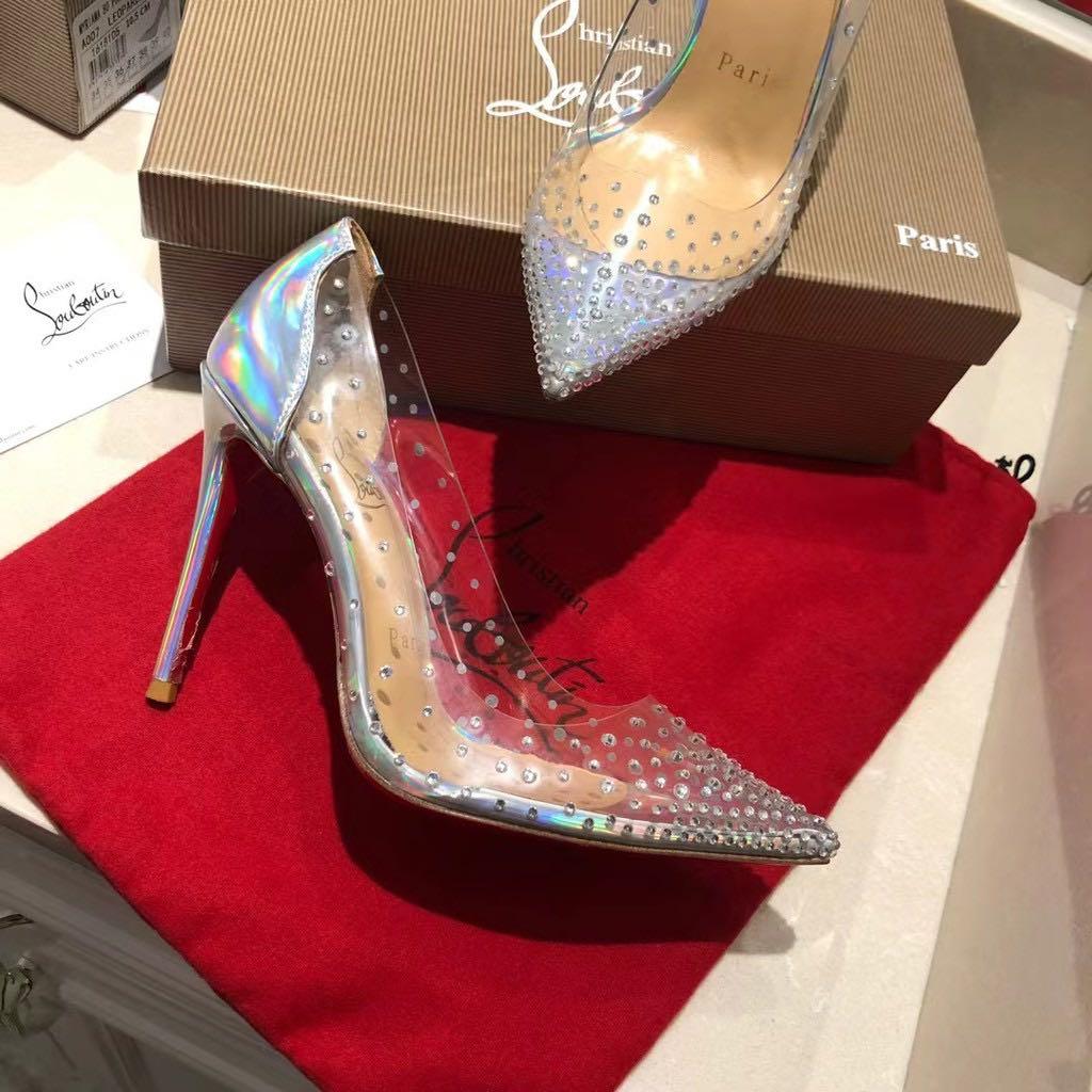 Rhinestone store louboutin heels