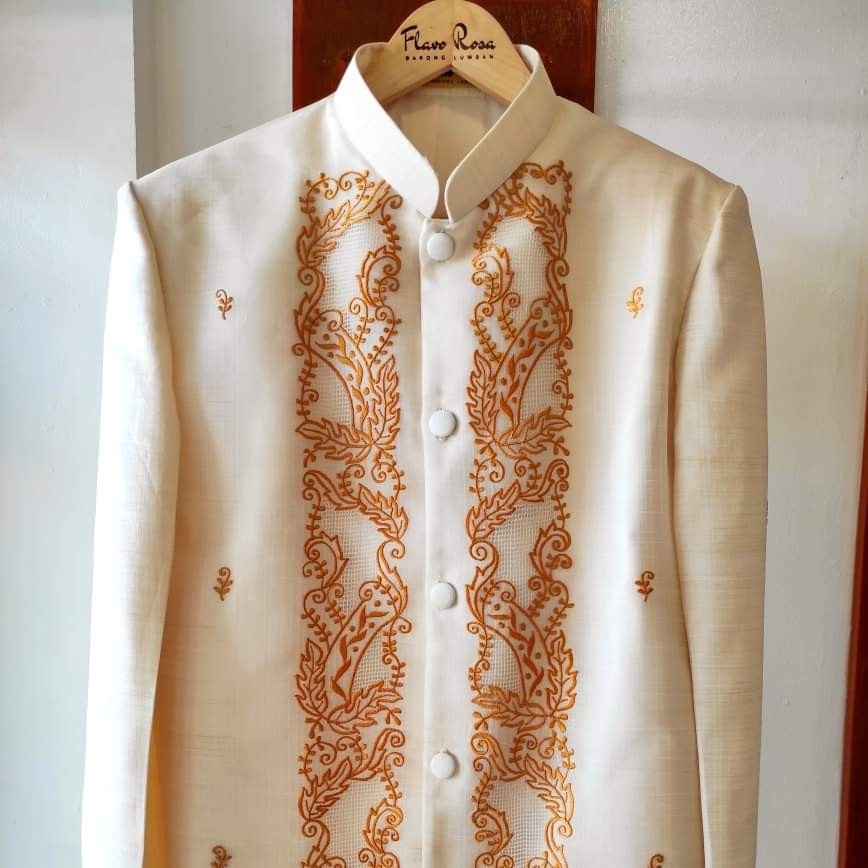 Coat Barong Pinya Cocoon, Men's Fashion, Tops & Sets, Formal Shirts on ...