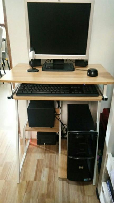 Computer Desk Table with Keyboard and CPU Organizer (Category: Tables & Sets) located in Manila. Submitted by affordshopz (Listing ID 1142444874, Image 1). Description: Wooden Table with Organizer Color: Black, Walnut, White and Sandalwood Size Table: 80cm*40cm*73cm 𝕄𝕠𝕣𝕖 𝕒𝕗𝕗𝕠𝕣𝕕𝕒𝕓𝕝𝕖 𝕒𝕟𝕕 𝕢𝕦𝕒𝕝𝕚𝕥𝕪 𝕚𝕥𝕖𝕞𝕤? 𝑽𝒊𝒔𝒊𝒕 𝒂𝒇𝒇𝒐𝒓𝒅𝒔𝒉𝒐𝒑𝒛 𝐍𝐎𝐖 𝑊𝒆 𝒐𝒇𝒇𝒆𝒓 𝑪𝑶𝑫 𝒂𝒏𝒅 1 𝒅𝒂𝒚 𝒅𝒆𝒍𝒊𝒗𝒆𝒓𝒚! 𝐶𝑜𝑛𝑡𝑎𝑐𝑡 𝑢𝑠: 