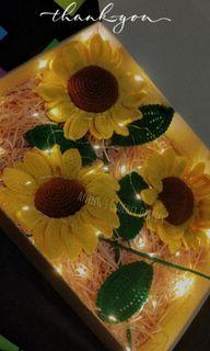 Crochet Sunflower with box