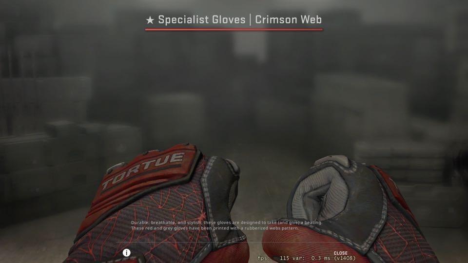 CSGO Low Float 0.27 Crimson Web Gloves, Video Gaming, Gaming ...