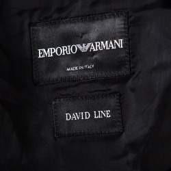 Emporio Armani Slim Fit David Line Black Wool Suit
