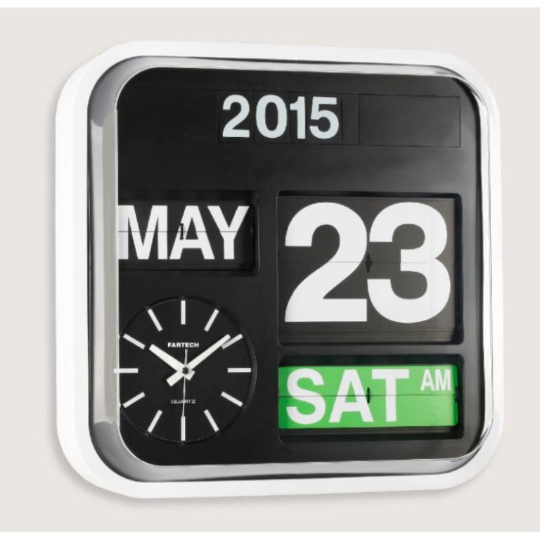 Fartech (S) Wall Flip Clock Auto Calendar AD650 (English/Chinese