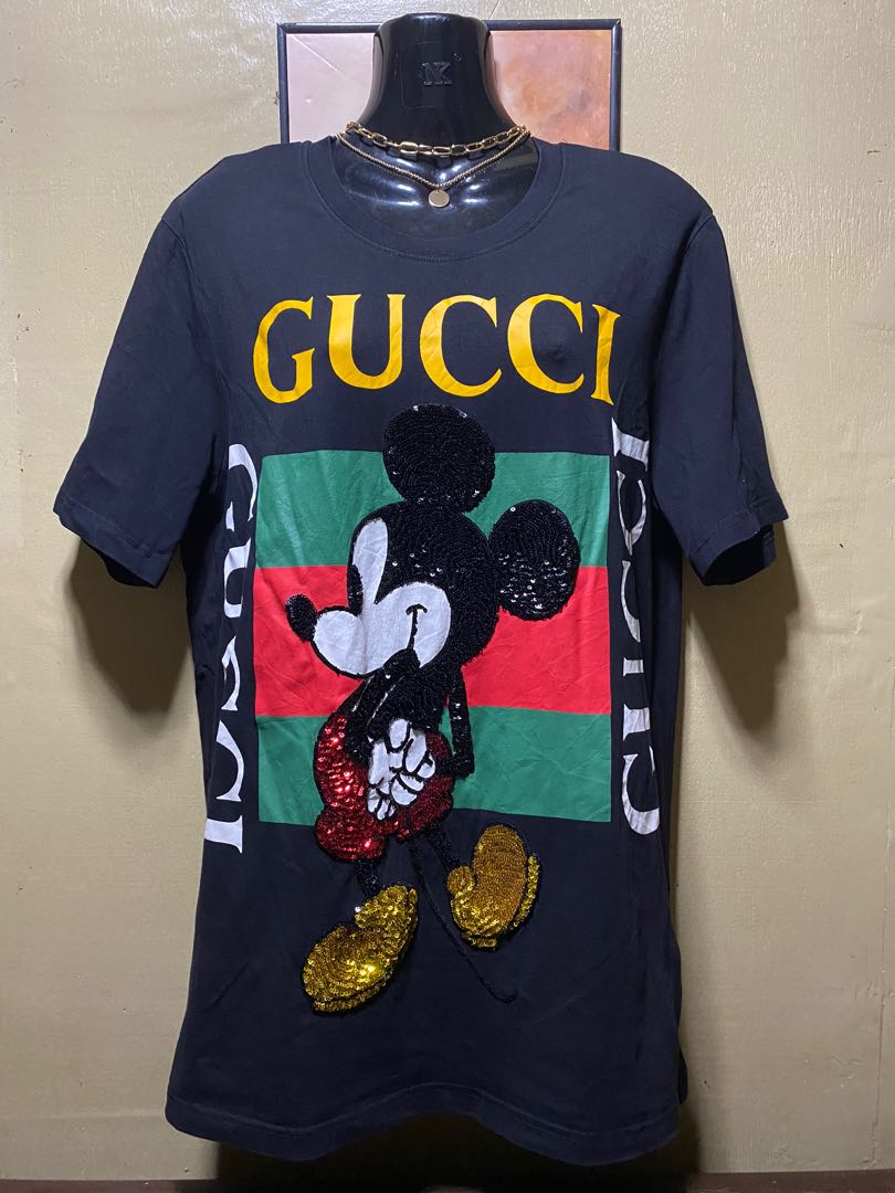 GUCCI x Mickey collab, Men's Fashion, Tops & Sets, Tshirts & Polo ...