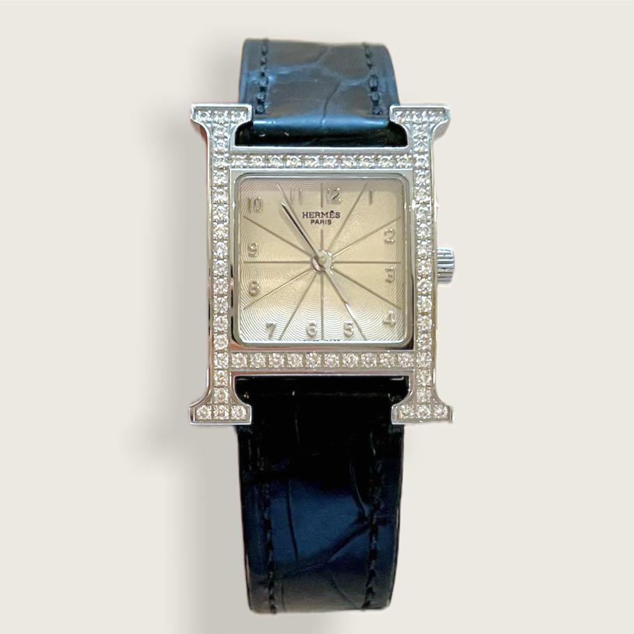 hermes h hour diamond watch