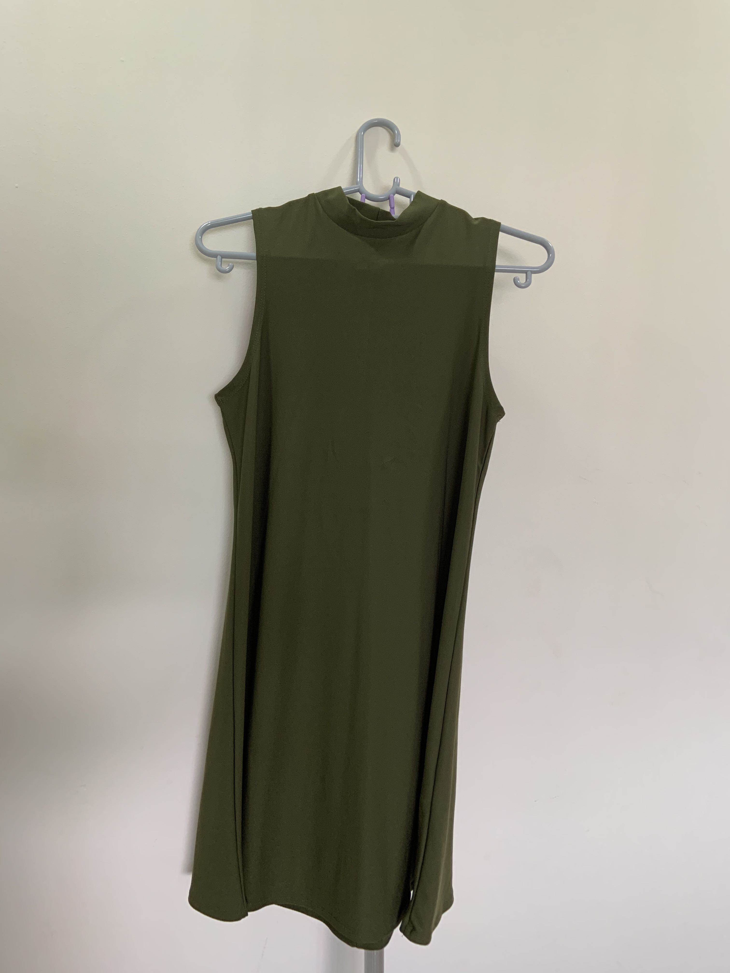h&m divided olive green dress, Women's Fashion, Dresses & Sets, Dresses ...