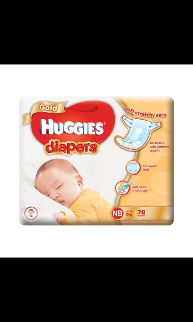 Diapers Huggies Gold Newborn Babies Kids Bathing Changing