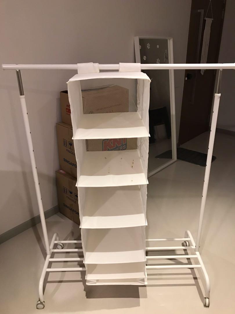 IKEA Rigga clothes rack, Furniture & Home Living, Furniture, Shelves