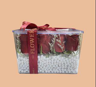 Imported Roses in acrylic box Ideal for birthday gift