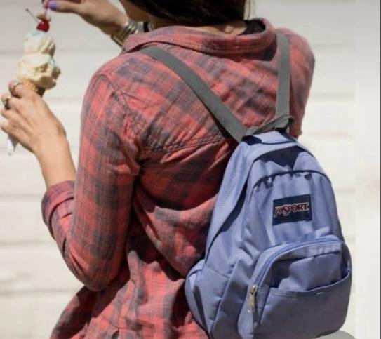 bleached denim jansport backpack