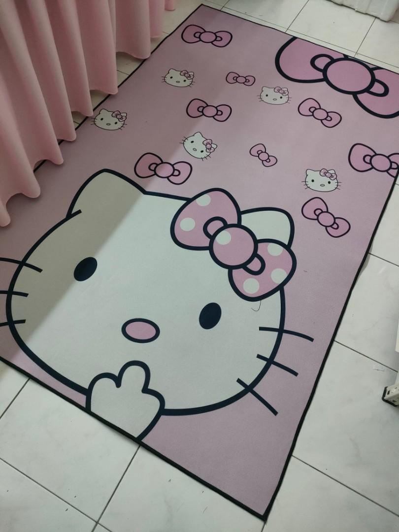Karpet hello kitty, Furniture & Home Living, Home Decor, Carpets, Mats