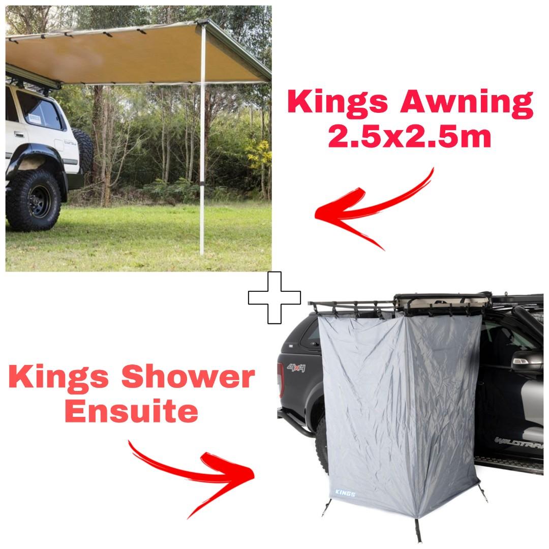 Kings Awning 2.5x2.5m and Shower Ensuite Bundle, Car Parts