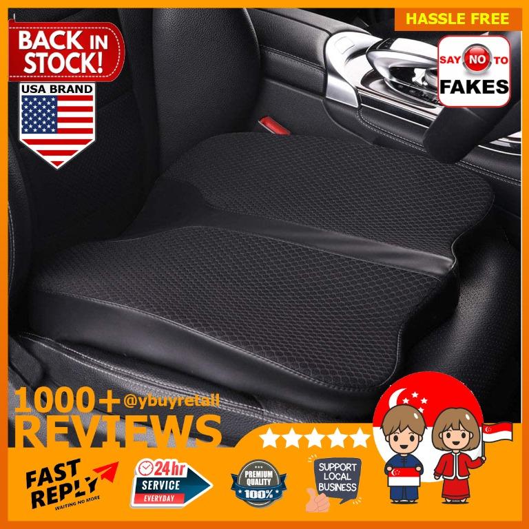 LARROUS Car Seat Cushion - Comfort Memory Foam Seat Cushion for Car Seat  Driver, Tailbone (Coccyx) Pain Relief, Car Seat Cushions for Driving (Gray)