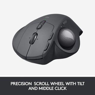 Logitech MX Ergo Wireless Trackball Mouse  Adjustable Ergonomic Design