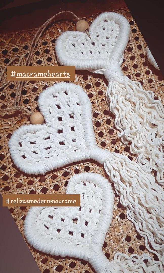 Macrame hearts (Category: Wall Decor) located in Binan City. Submitted by relizas_modern_macrame (Listing ID 1142318959, Image 3). Description: .