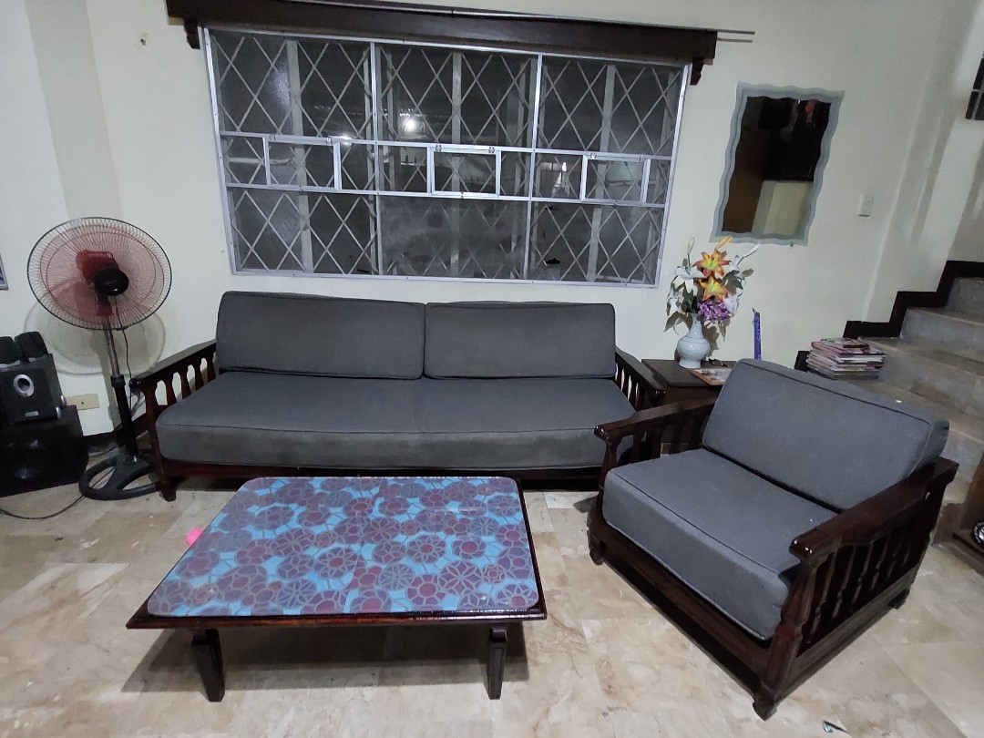 Mahogany Sofa Set, Furniture & Home Living, Furniture, Sofas on Carousell