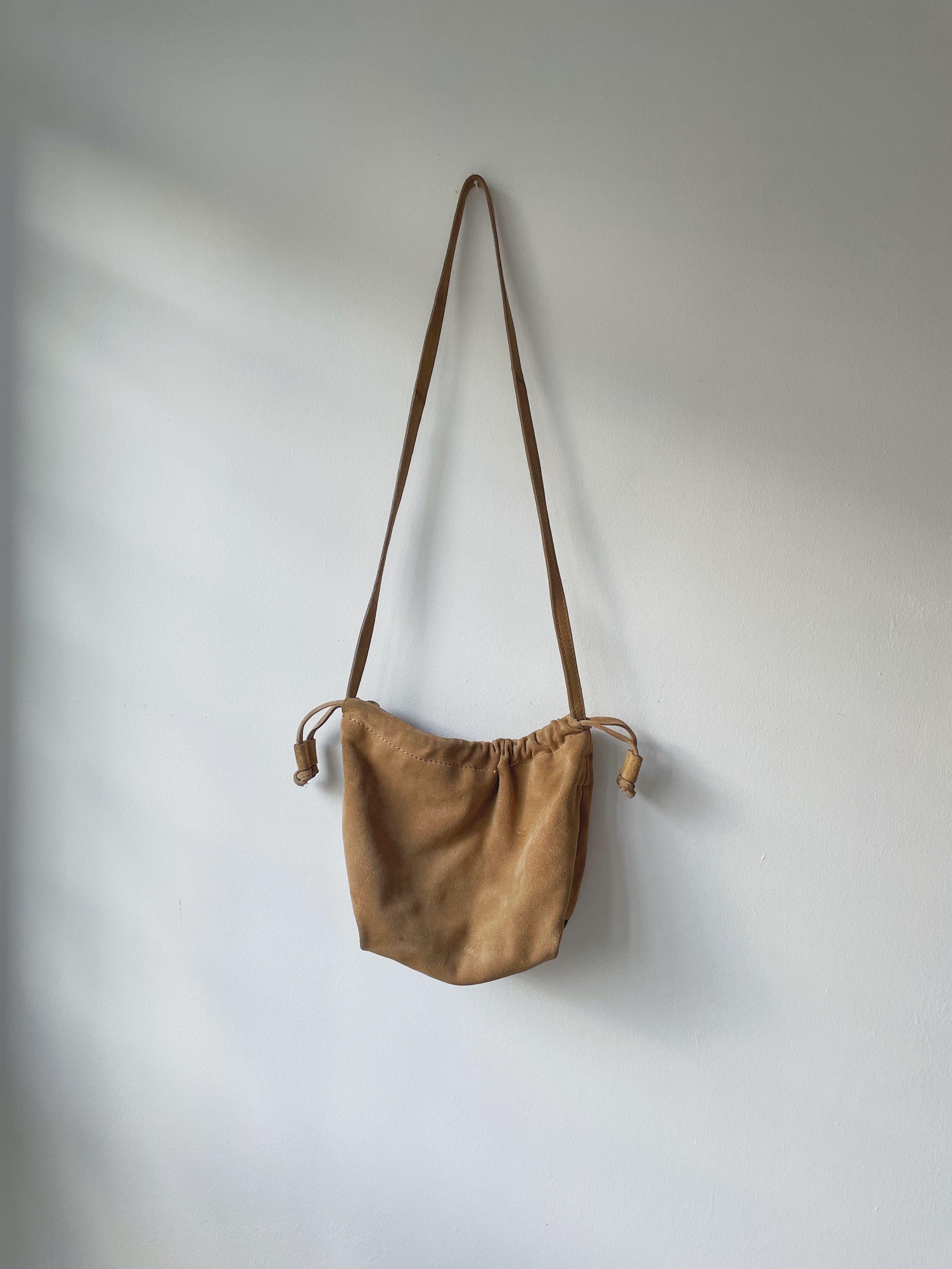 MANGO Limited Edition Leather Collection Suede Nude Bag