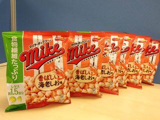 日本零食 Mike Popcornマイクポップコーン -海老味非油炸高纖爆谷 X 6包