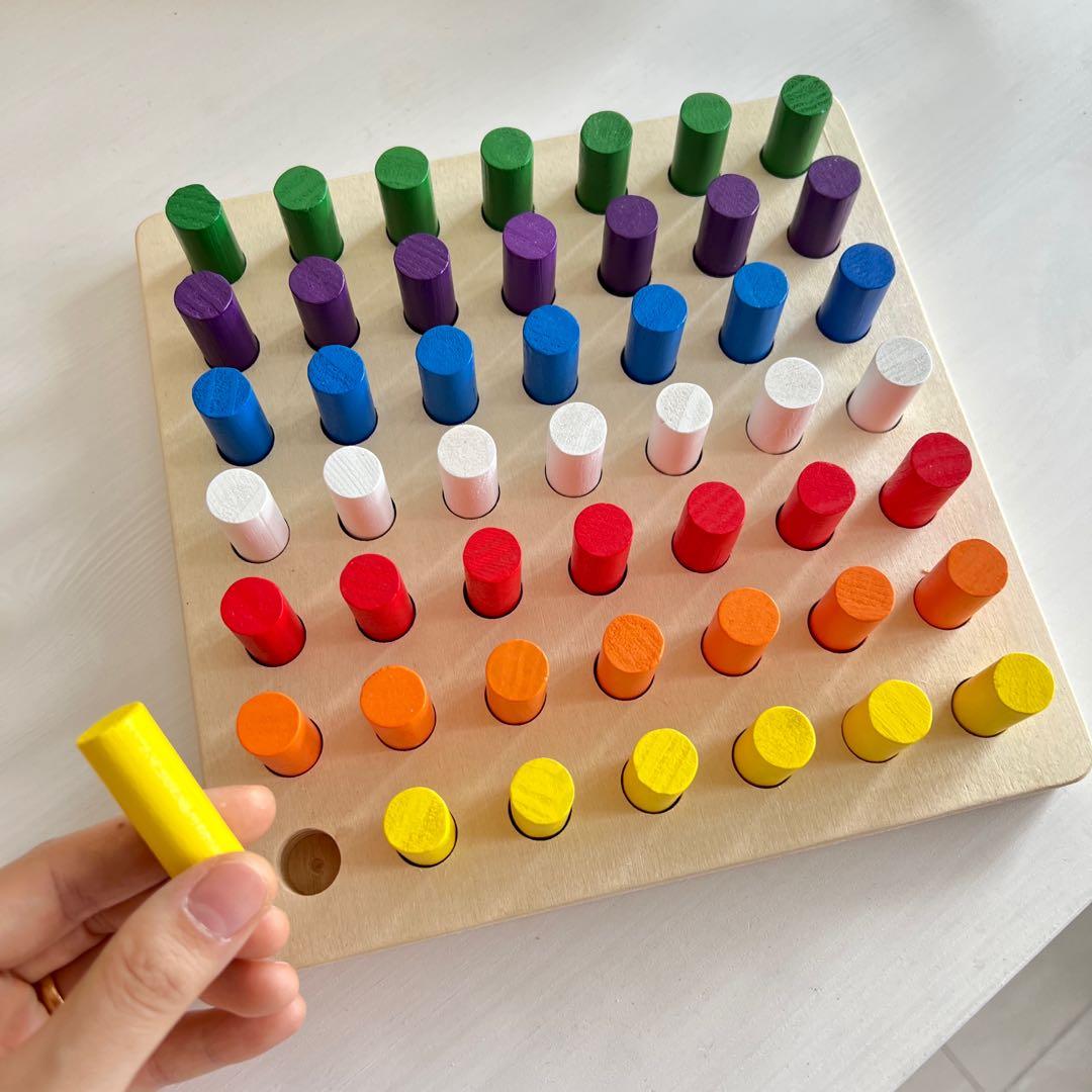 Montessori Wooden Colour Sorting Toy, Babies & Kids, Infant Playtime on