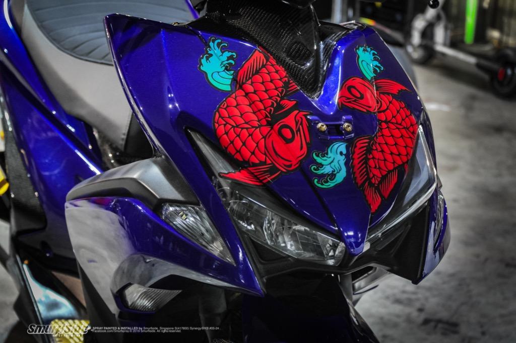 Aerox Motorcycle Spraypainting Class 2B, Motorcycles, Motorcycle