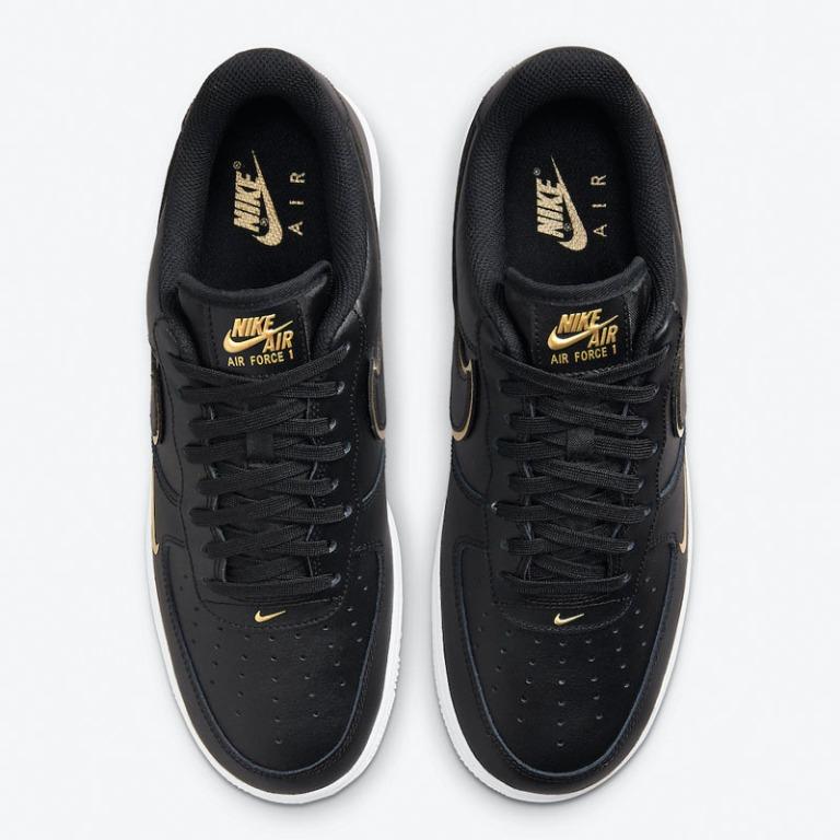 Nike Air Force 1 LV8 Black Metallic Gold Sneakers DA8481 001 Men