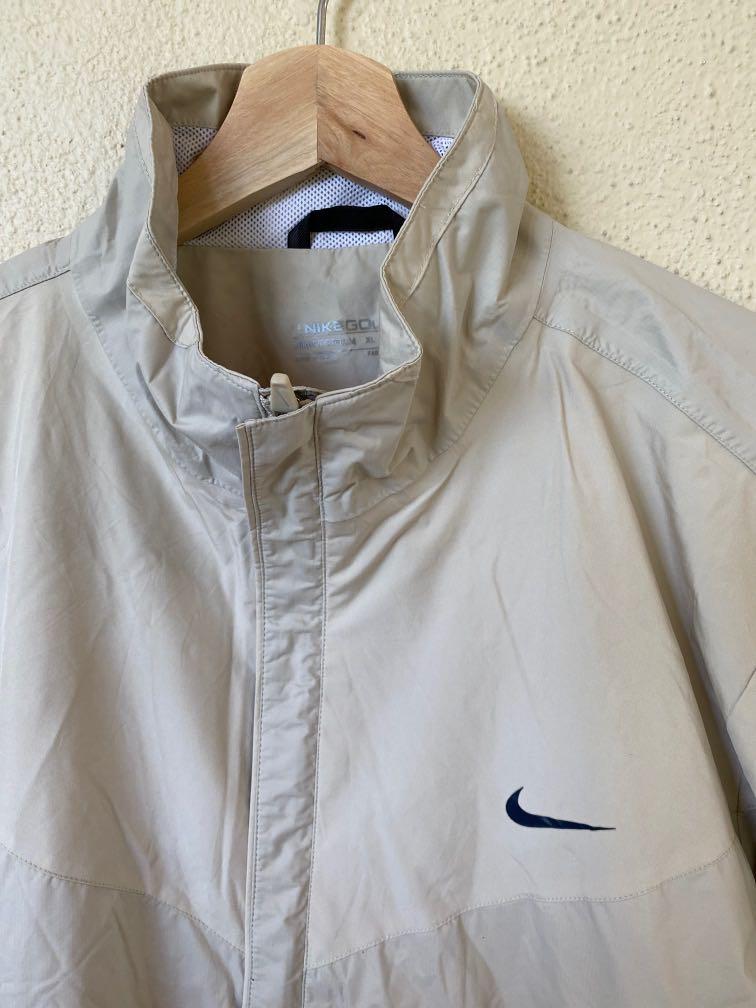 White and gold nike windbreaker best sale