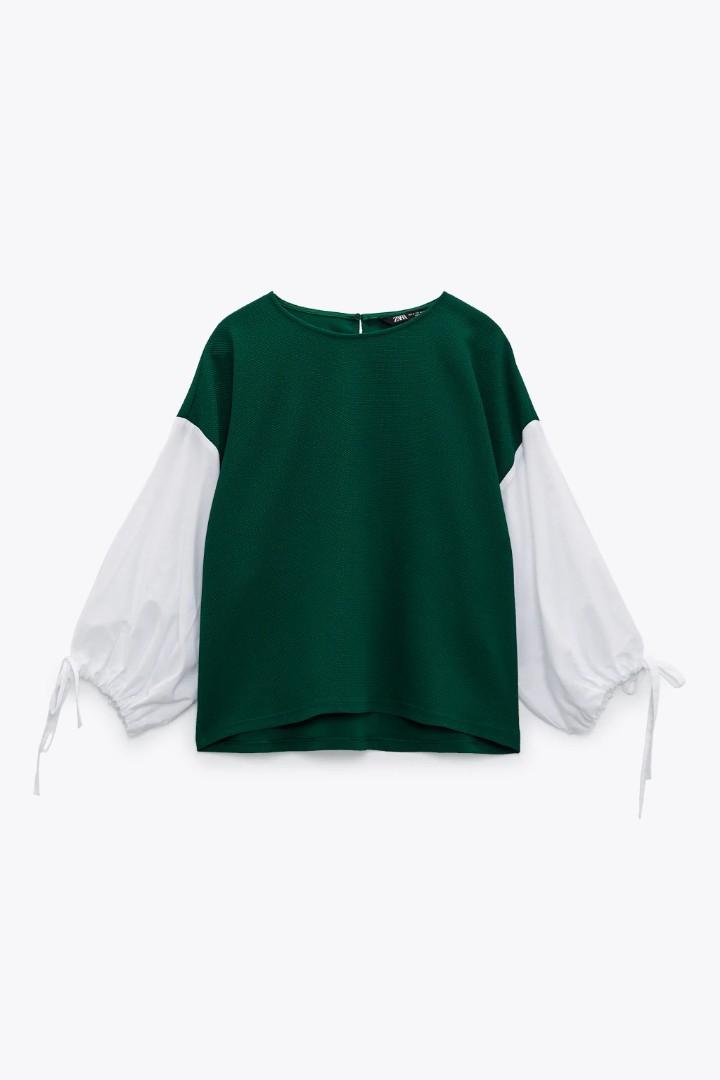 NWT Zara Blouse, Fesyen Wanita, Pakaian 
