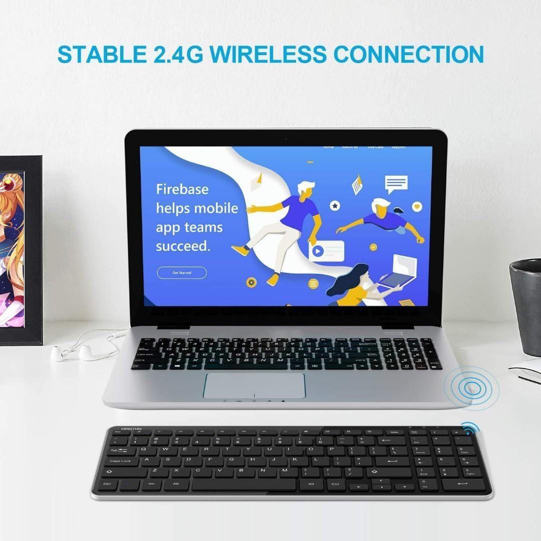 OMOTON Wireless keyboard WK002 UK layout, Computers & Tech, Parts