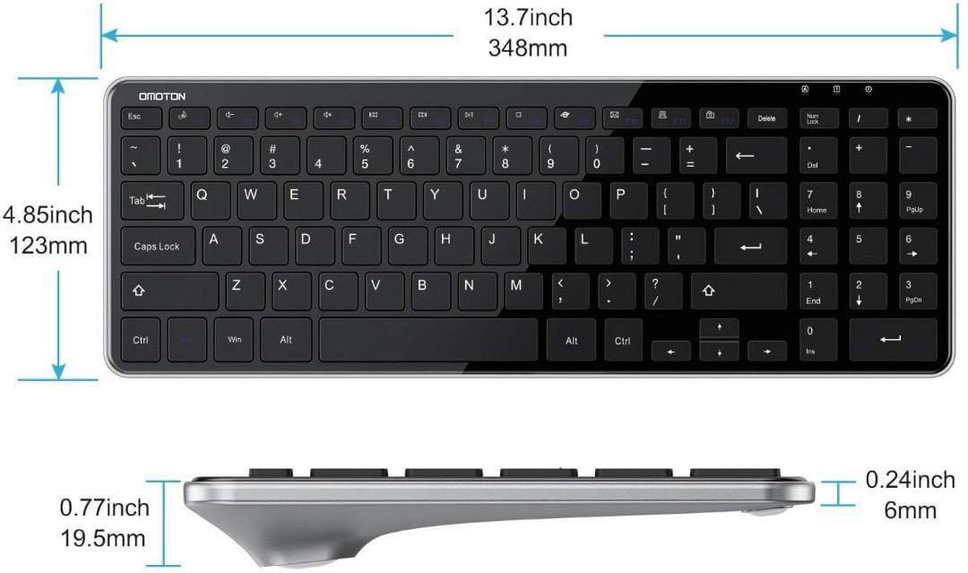OMOTON Wireless keyboard WK002 UK layout, Computers & Tech, Parts