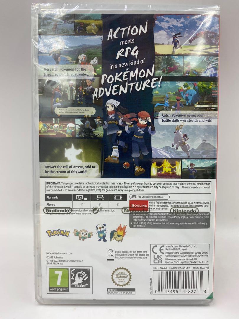 UK AMAZON EXCL POKEMON LEGENDS ARCEUS GAME + STEELBOOK + BALL CARTRIDGE