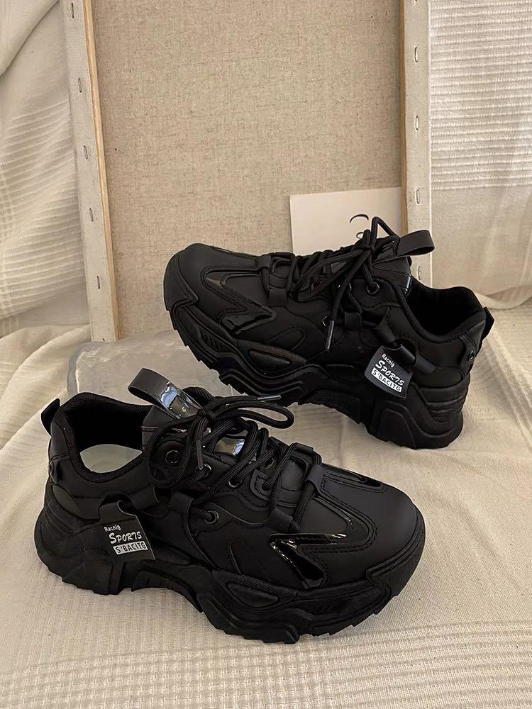 All black dad shoes cheap