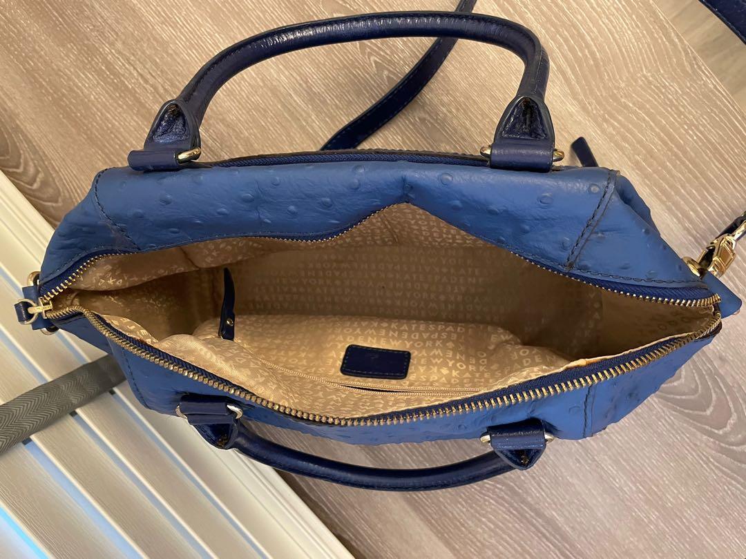 Kate spade blue ostrich discount handbag