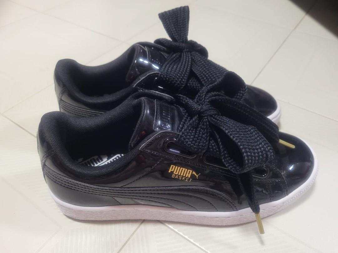 Puma basket new arrivals heart trainers black