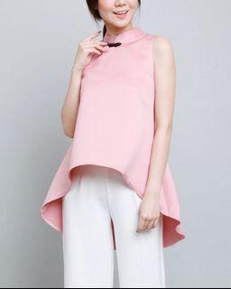 Qipao cheongsam pink Top