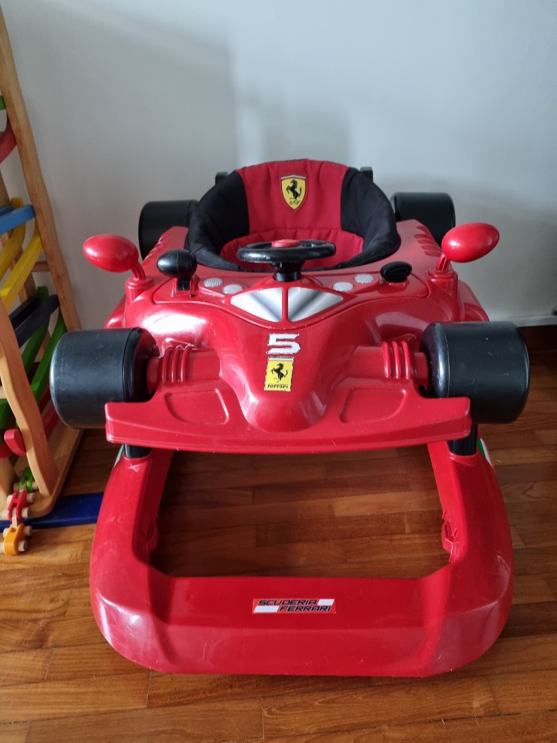 Red Ferrari Baby Walker, Babies & Kids, Infant Playtime on Carousell