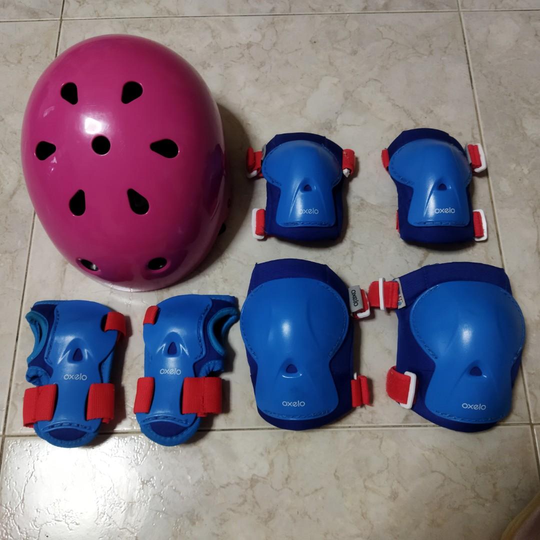 Rollerblades + Safety Gear (Children / Almost NEW), Sports Equipment