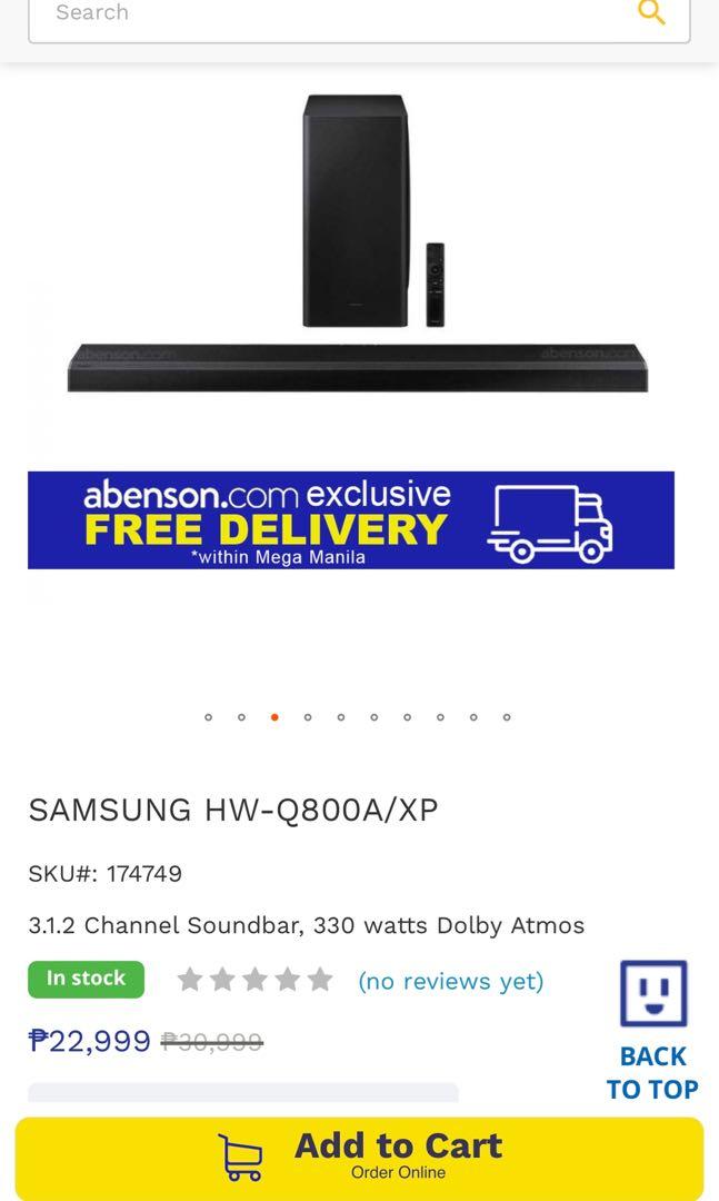 Samsung Q800A Soundbar, Audio, Soundbars, Speakers & Amplifiers on