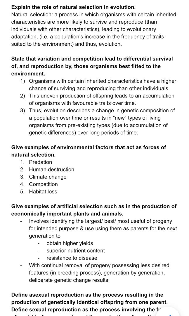 Rgs Science Notes Secondary 4 RGS Biology Notes sorted according to Learning Outcomes ...