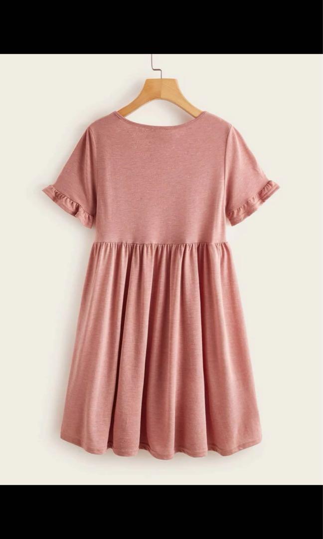 Shein frill cuff smock dress, Women's 