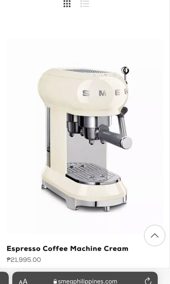 Smeg espresso sales coffee machine cream